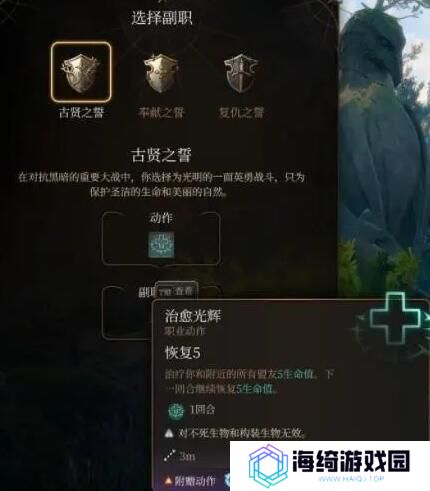 《博德之门3》圣武士副职业选择攻略